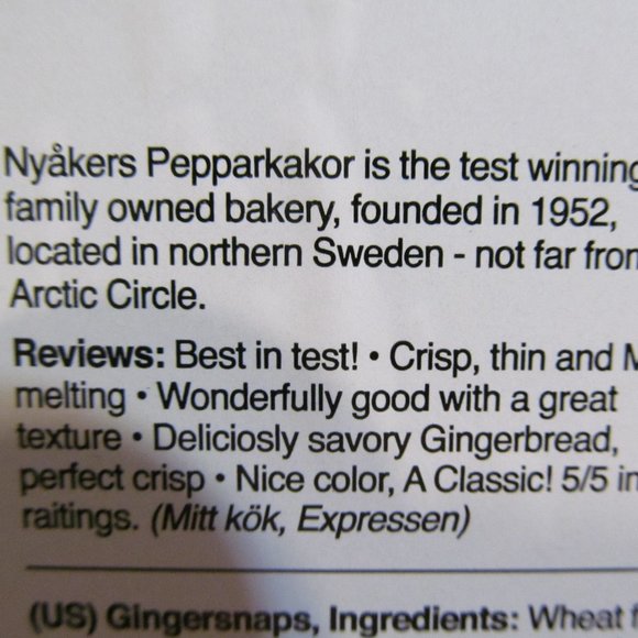 Nyåkers Pepparkakor Swedish Cookie Tin Tan Green Blue Floral - Picture 12 of 15